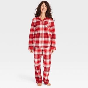 Hearth & Hand with Magnolia Red Plaid Pajama Set NWT